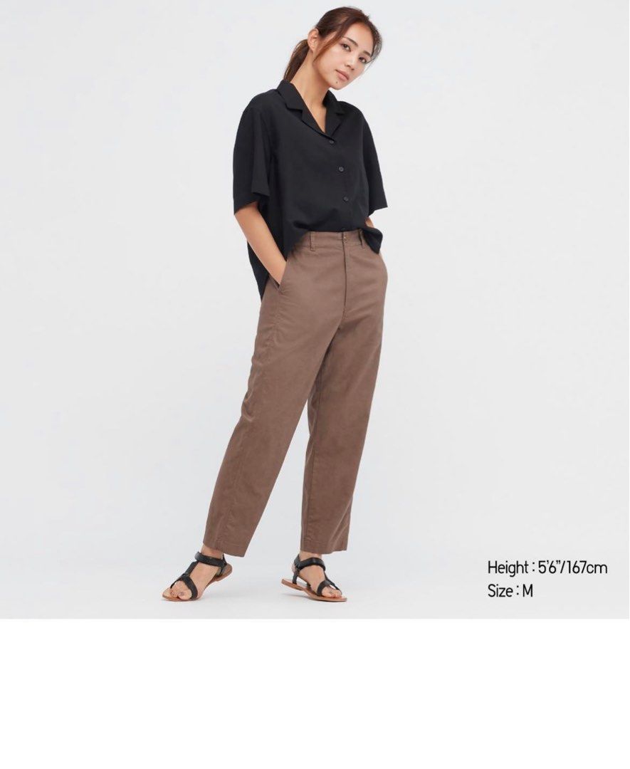 UNIQLO Linen-Cotton Tapered Pants