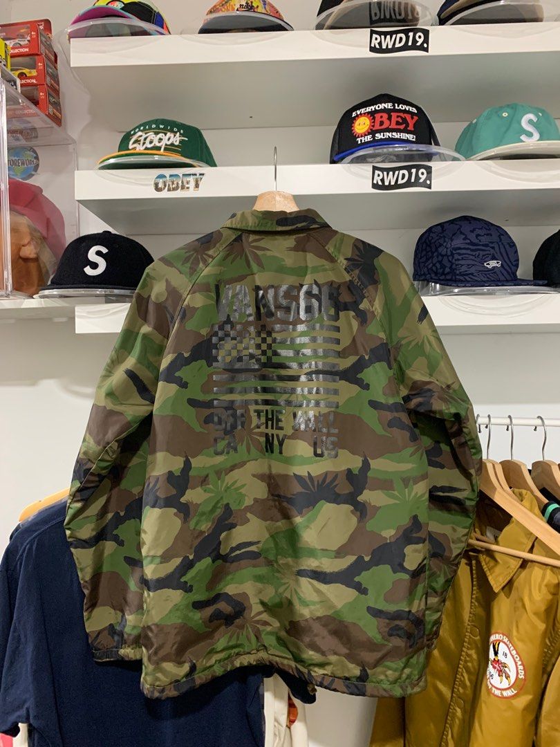 Vans camo coach sales jacket