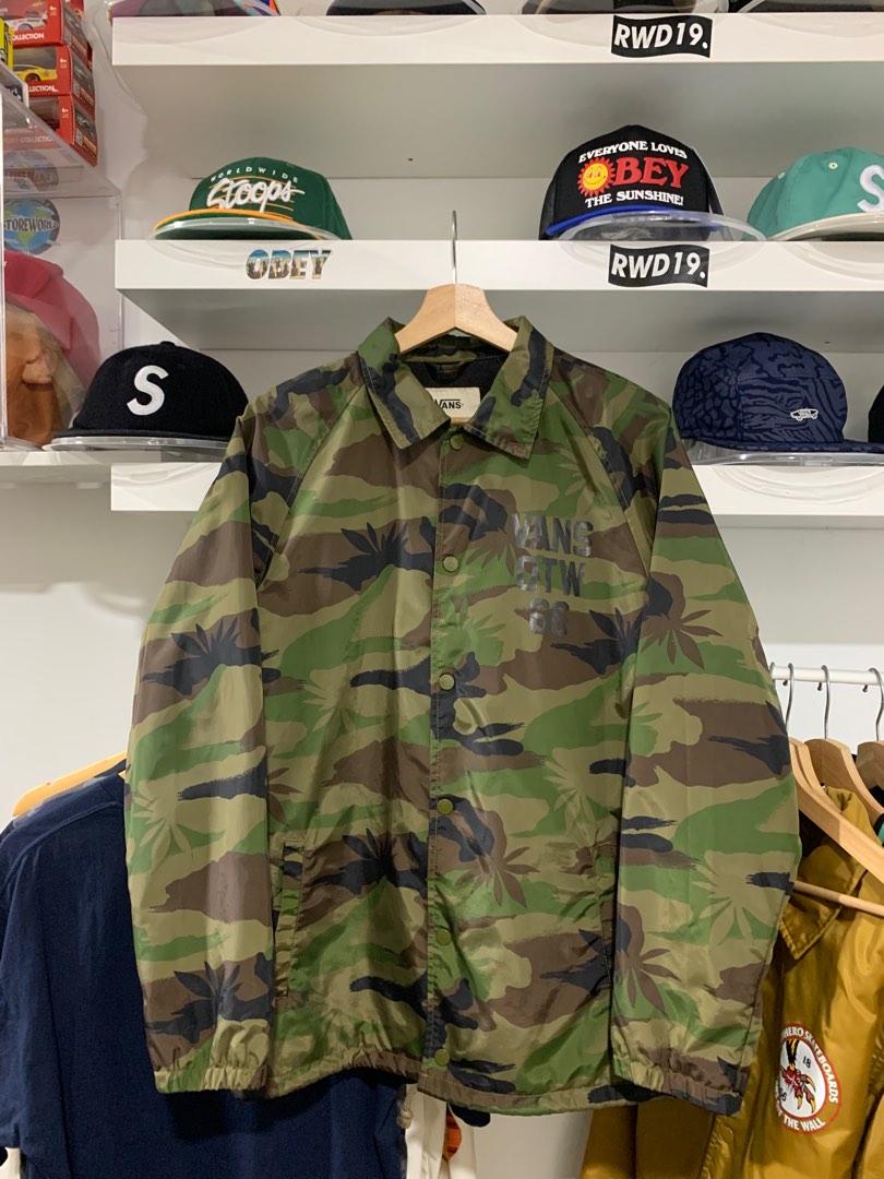 Vans camo store coach jacket