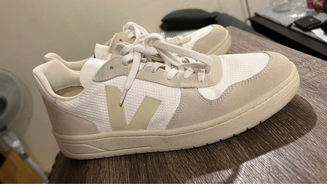 Veja Beige Fabric Athletic Sneakers
