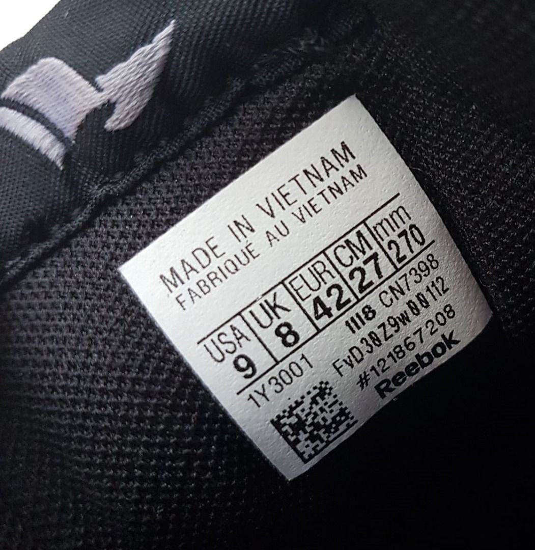 Reebok trainers size hotsell