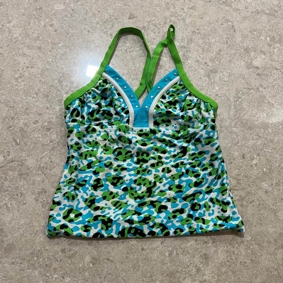 vintage-early-2000s-retro-green-animal-printed-summer-top-women-s