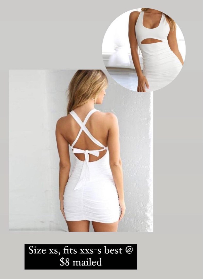 White short bodycon dress online