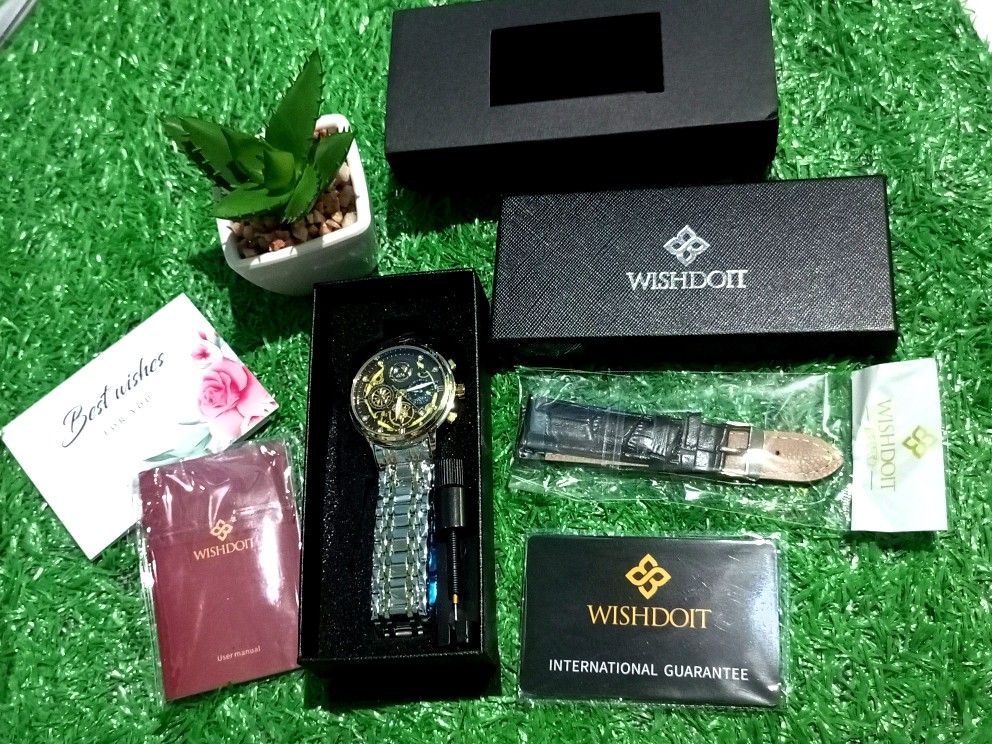Wishdoit men's watch original waterproof stainless steel on Carousell