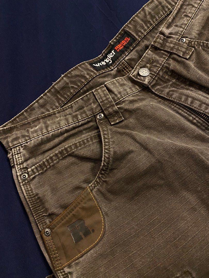 Wrangler Cargo Pants Mens 34x34 Green Riggs Workwear Double Knee Carpenter  Work - Đức An Phát