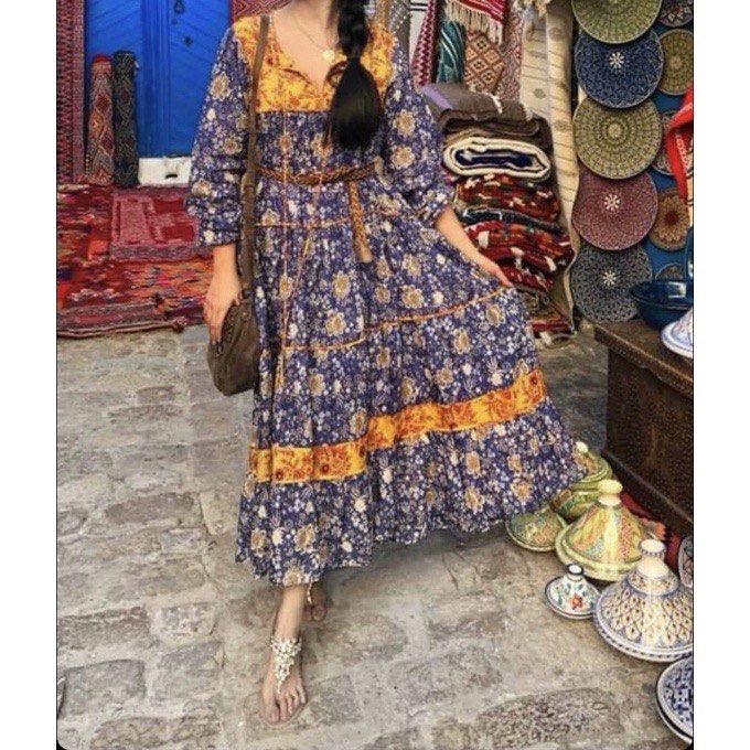 Zara Boho Tiered Midi/Long Dress, Women'S Fashion, Dresses & Sets, Dresses  On Carousell