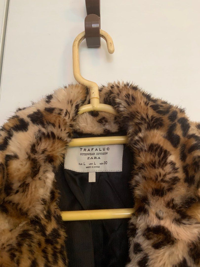 Leopard print fur coat zara new arrivals
