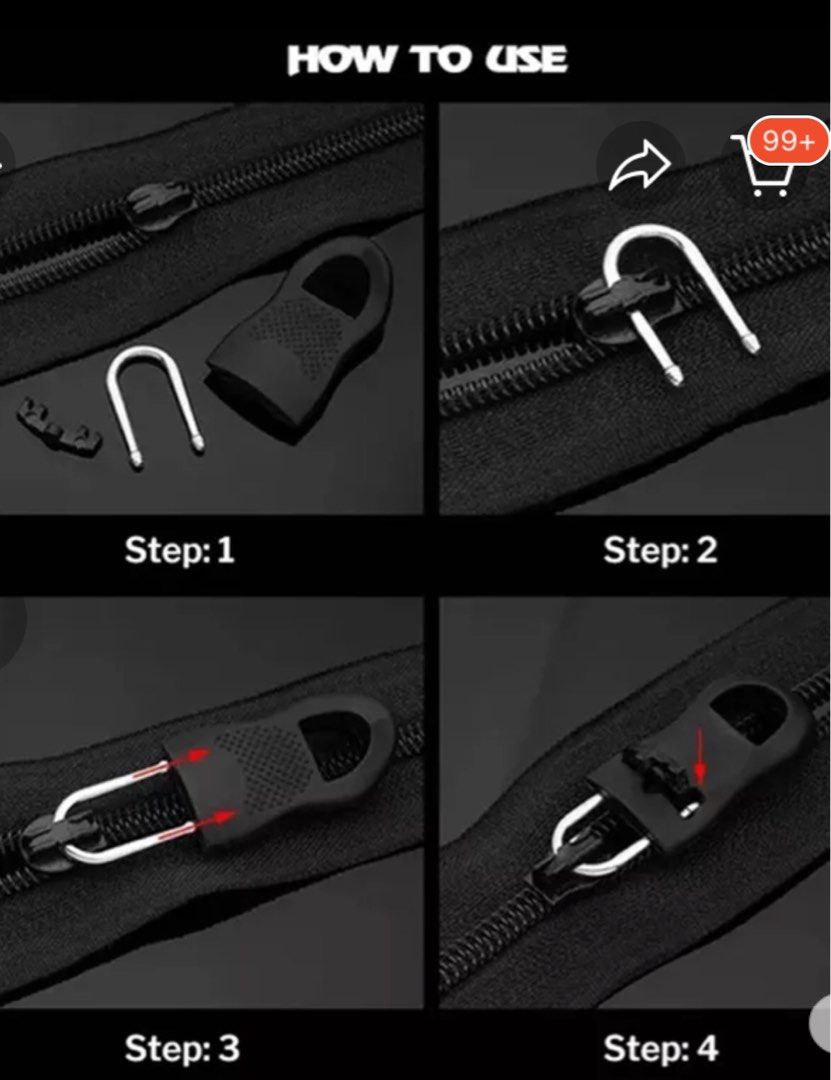 10pcs Luggage Zipper Pull Replacement Zipper Slider for Luggage Clothing  Backpacks 