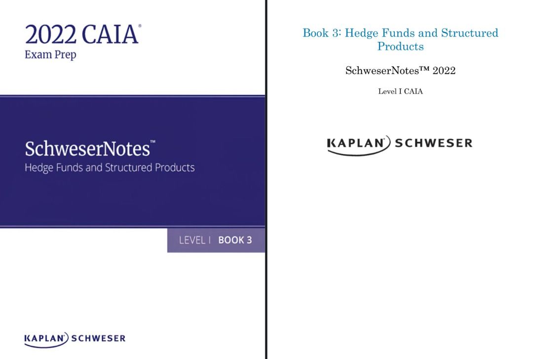 2022 CAIA Level 1 Kaplan Schweser Notes fullset, 興趣及遊戲, 書本 & 文具, 教科書