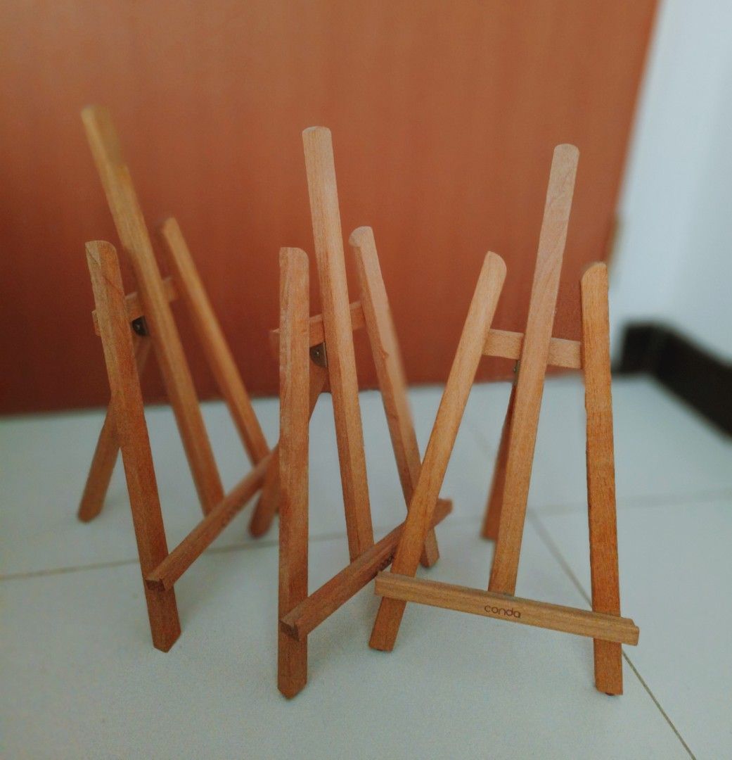 [3x] Wooden Easel Stand Painting Stand Art Display Handcrafts, Hobbies