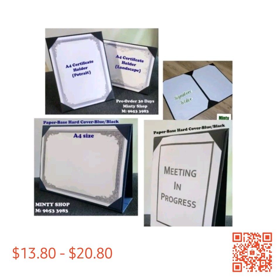A4 Certificate Holder Singapore A4 Certificate Folder Singapore A4