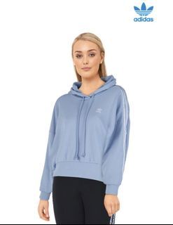MCM monogram visetos logo print hoodie women sz M men sz S authentic used  deep sea blue hood jacket sweater zip jersey