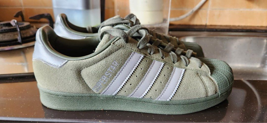 Adidas superstar base top green black night cargo