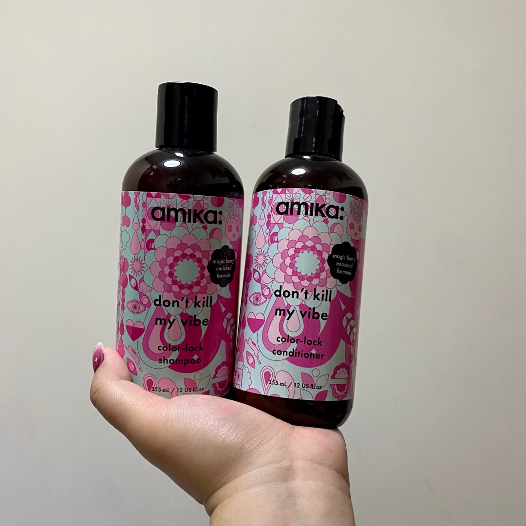 Amika Colorlock Shampoo & Conditioner, 美容＆化妝品, 健康及美容 頭髮護理 Carousell