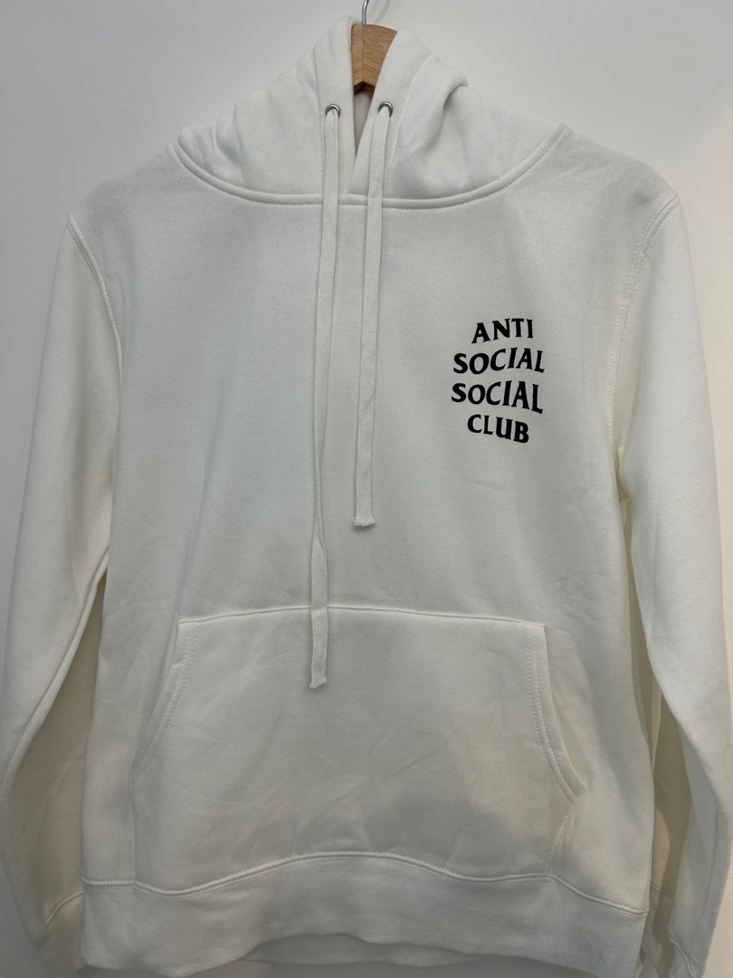 Anti social club white new arrivals hoodie