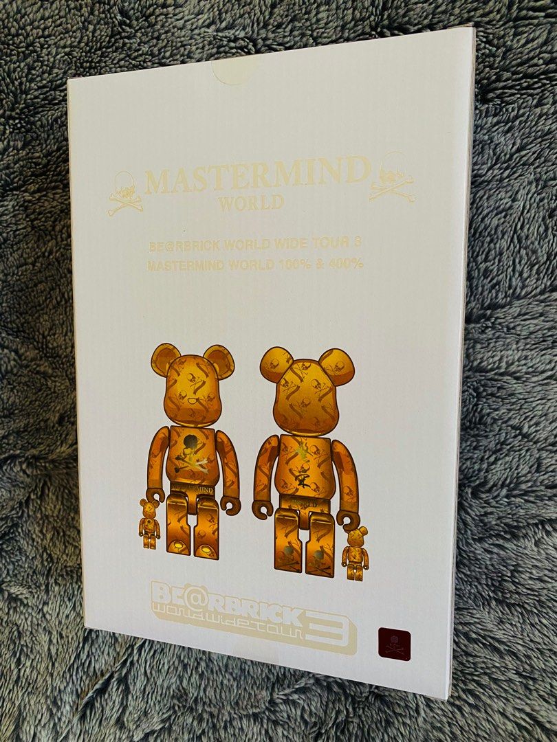 AUTHENTIC BEARBRICK x MASTERMIND WORLD 100 & 400 Set, Hobbies & Toys