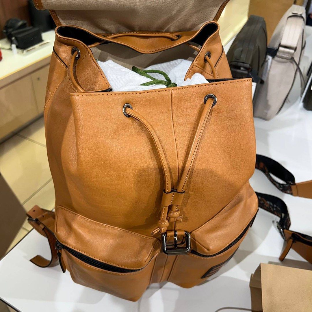 Longchamp sales backpack tan
