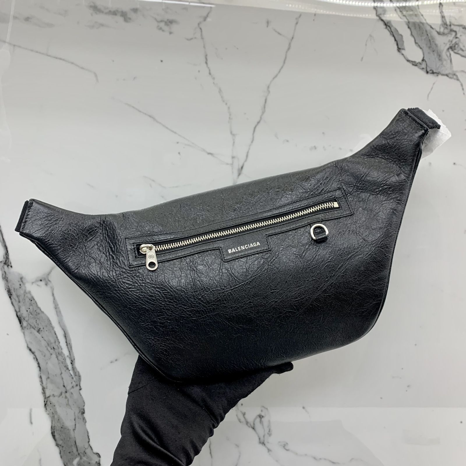 BALENCIAGA BLACK SUPERBUSY BELT 703143 WAIST BAG 237017043 WE