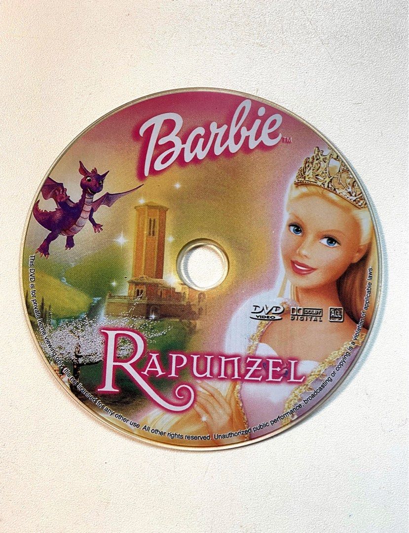Barbie Rapunzel DVD, Hobbies & Toys, Music & Media, CDs & DVDs on Carousell