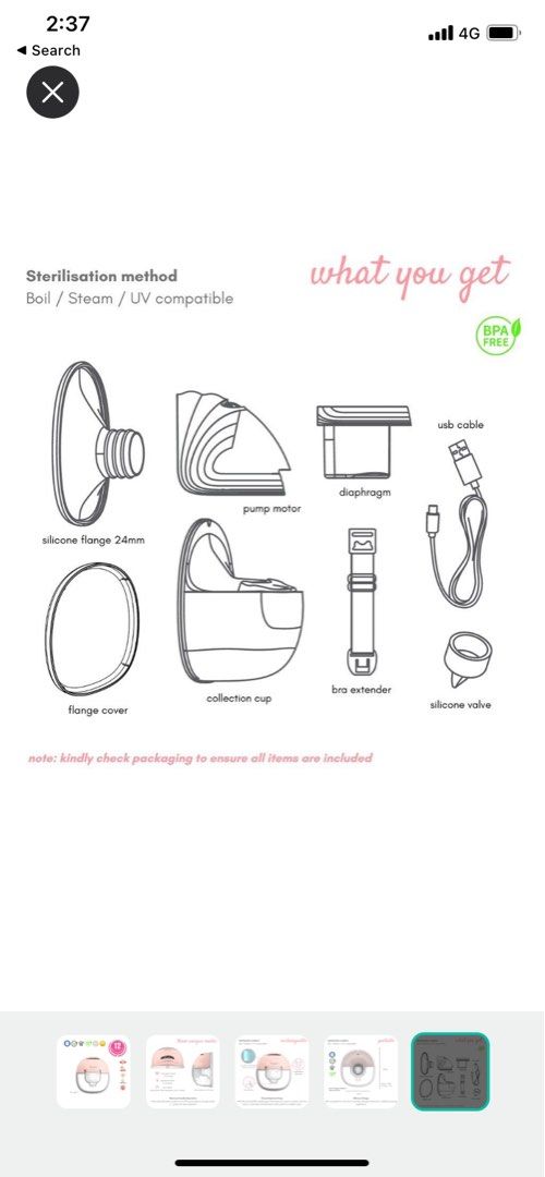 (Pair) Be nude breast pump ,