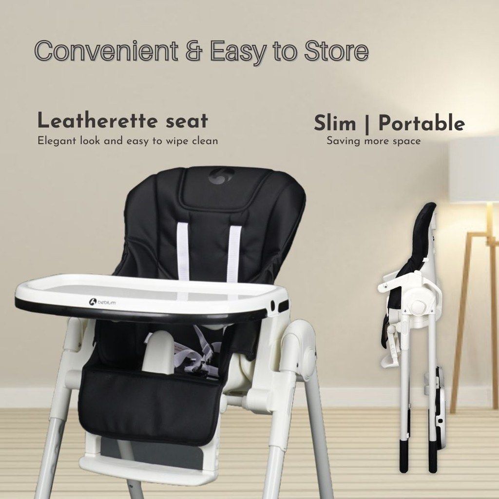 Beblum Multipurpose Baby High Chair 5 Point Harness System Portable Easy to Store
