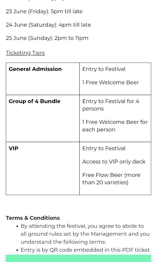 Beerfest Asia 2023 XIII Edition VIP Ticket, Tickets & Vouchers, Event