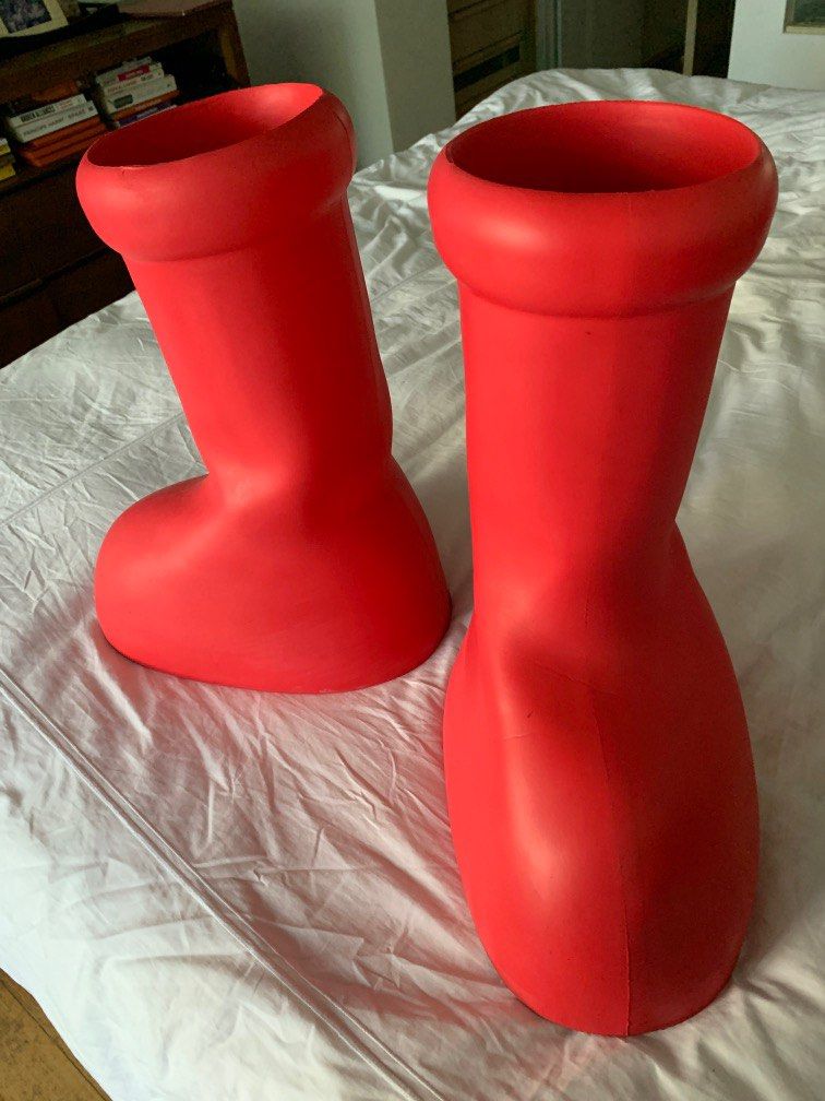 Red best sale plastic boots
