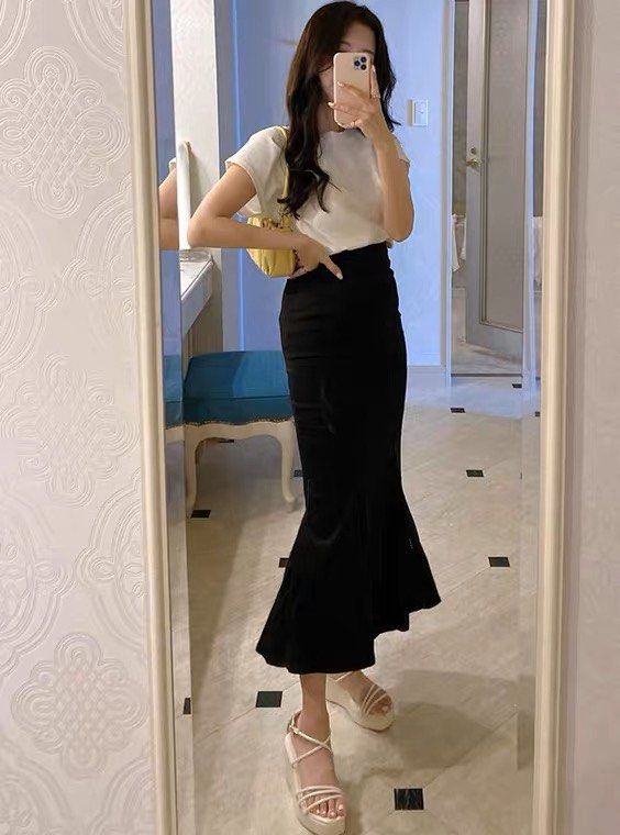 Mermaid maxi 2025 skirt outfit