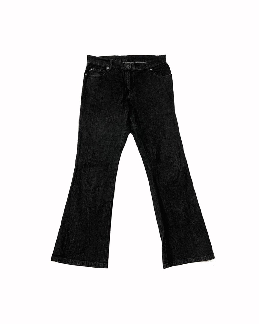 black flare denim jeans, Men's Fashion, Bottoms, Jeans on Carousell