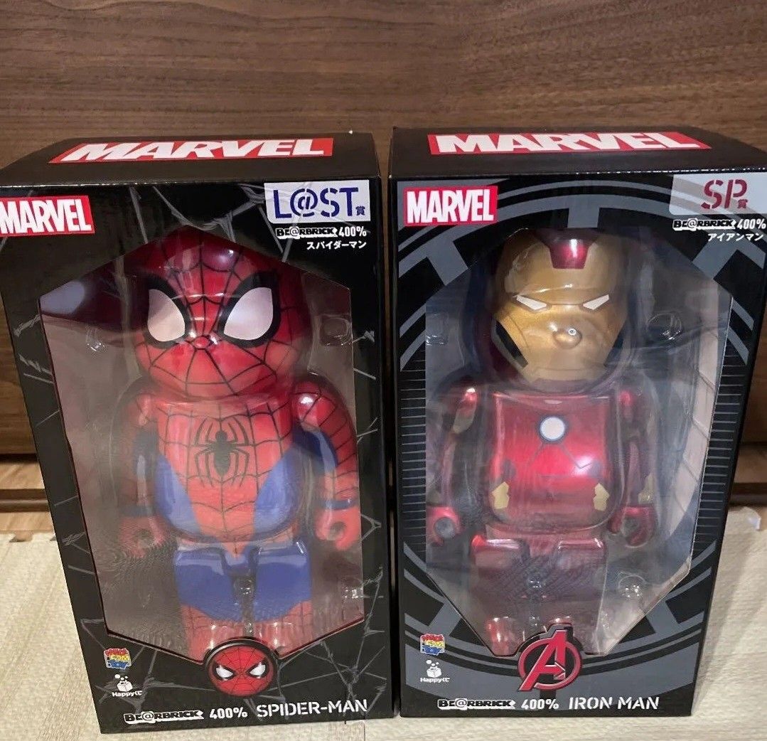 MARVEL BE@RBRICK 400% スパイダーマン & アイアンマン BE@RBRICK スパイダーマン アイアンマン 400% MARVEL BE@RBRICK