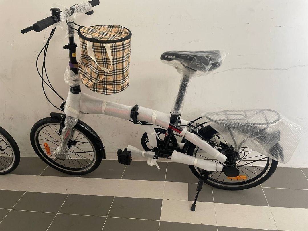 Brand New 20 NeoRider Folding Bike with Basket 7 Speed Sunrun Gear Bicycle Folding Foldies Bike V Brake function Suitable for leisure use riders