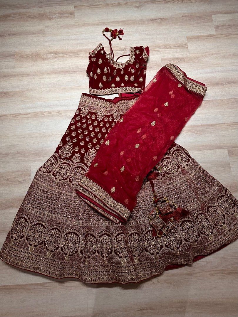 Maroon lengha cheap
