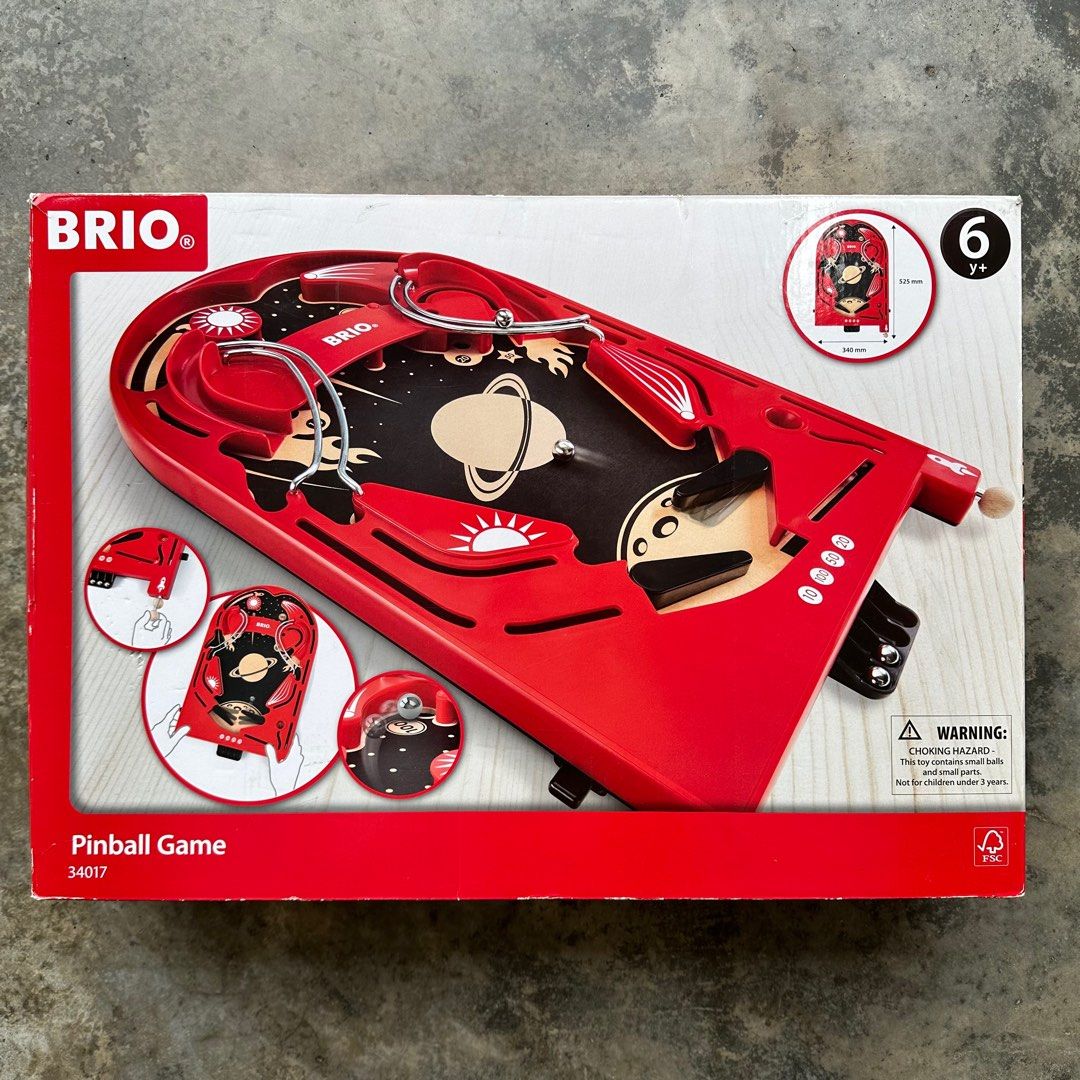 Brio 34017 Pinball Game Classic Vintage Arcade Style Tabletop Game