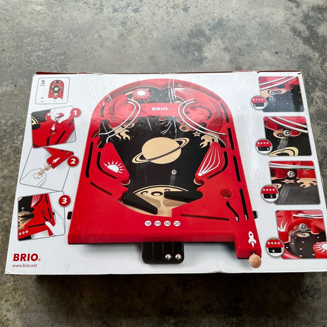 Brio 34017 Pinball Game Classic Vintage Arcade Style Tabletop Game