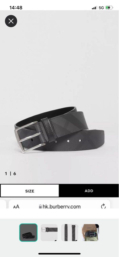 Burberry belt size 90 men Carousell