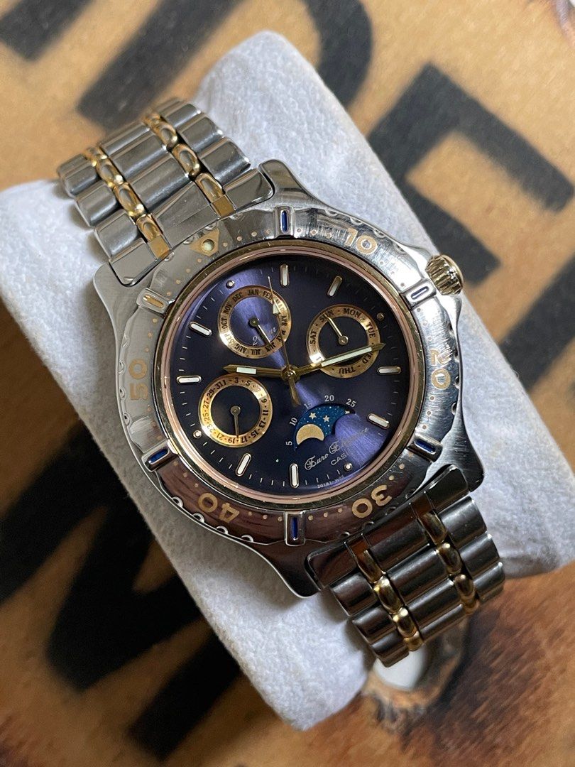 Casio Euro Elegance Triple Calendar Moonphase Dress Diver MD655