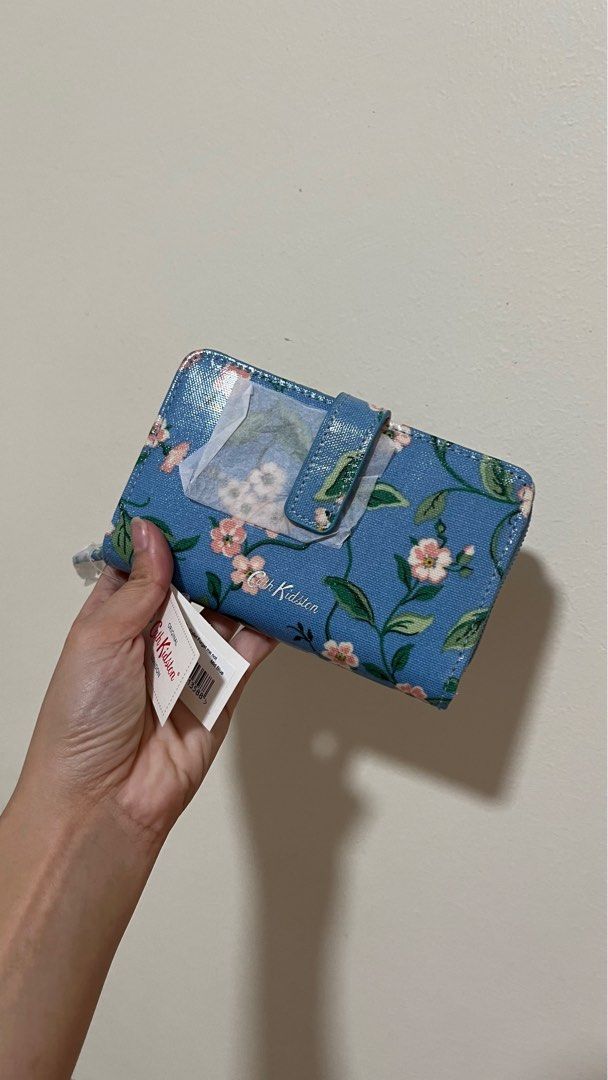 Cath Kidston Powder Blue Forget Me Not Fold Zip Wallet
