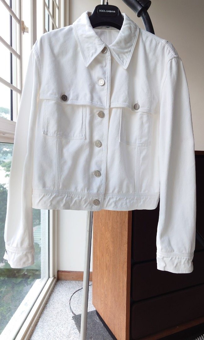 Michael kors white denim clearance jacket