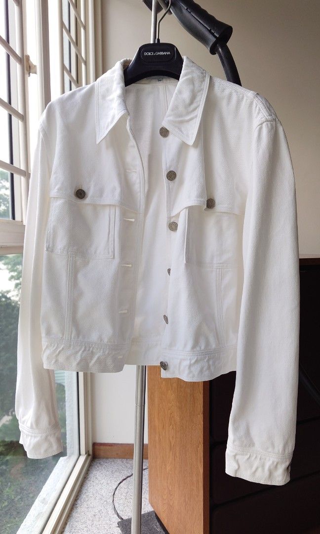 Michael kors white jean jacket on sale