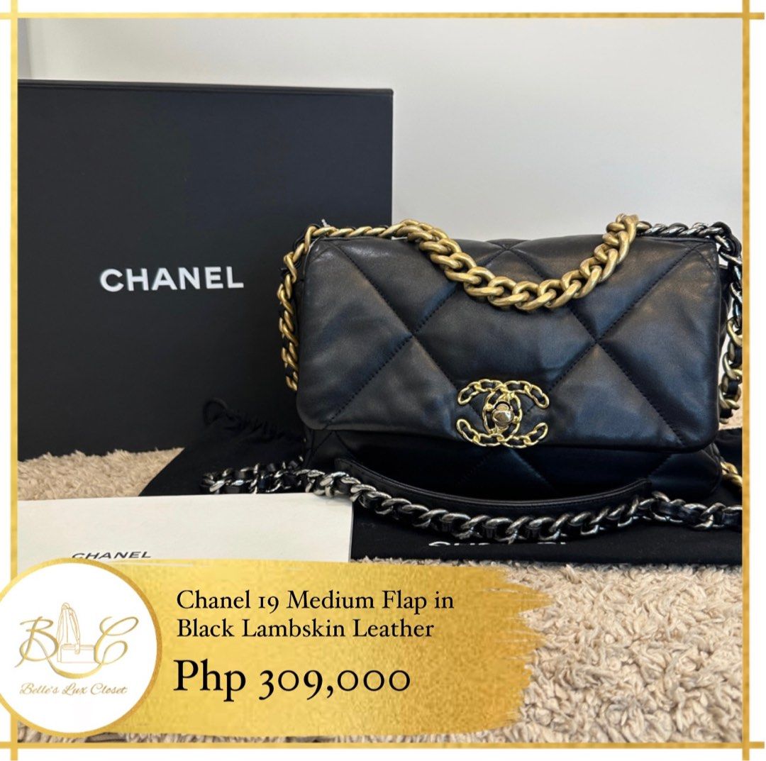 Authentic Chanel 19 Flap Wallet with Chain Black, Luxury, Bags & Wallets on  Carousell