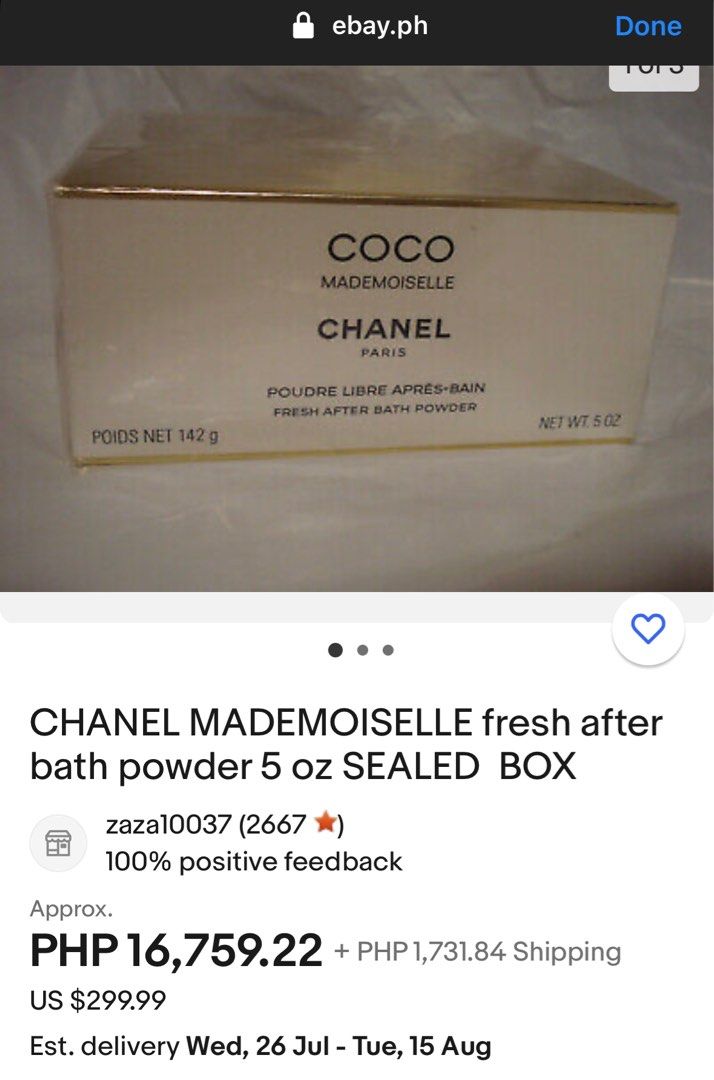 CHANEL Coco Mademoiselle Fresh After Bath Powder 5oz 142g Made In USA  Genuine