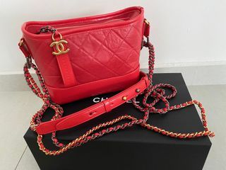 Chanel 22k hobo bag pink, 名牌, 手袋及銀包- Carousell