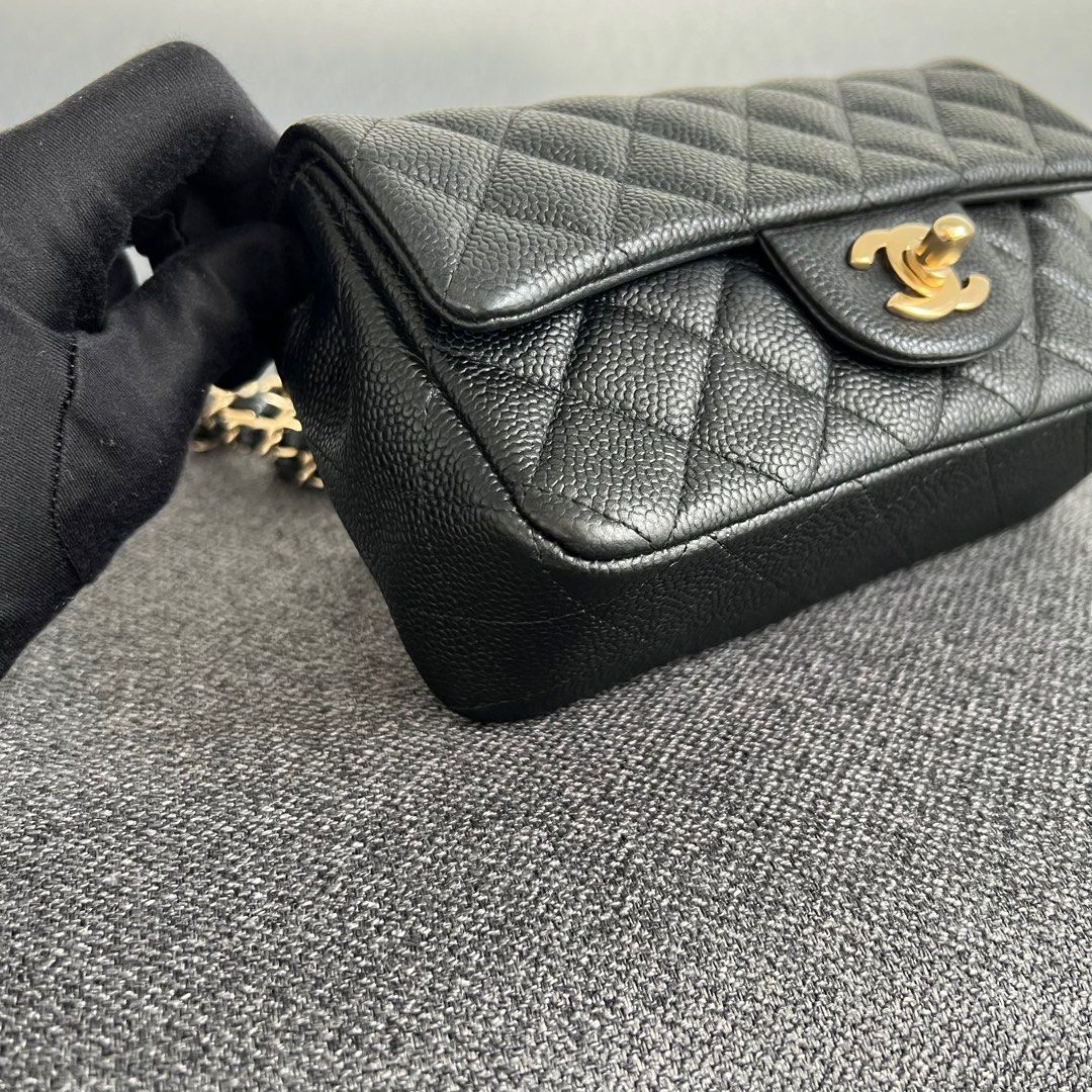 Chanel Mini Rectangular Caviar Black Ghw, Luxury, Bags & Wallets on ...