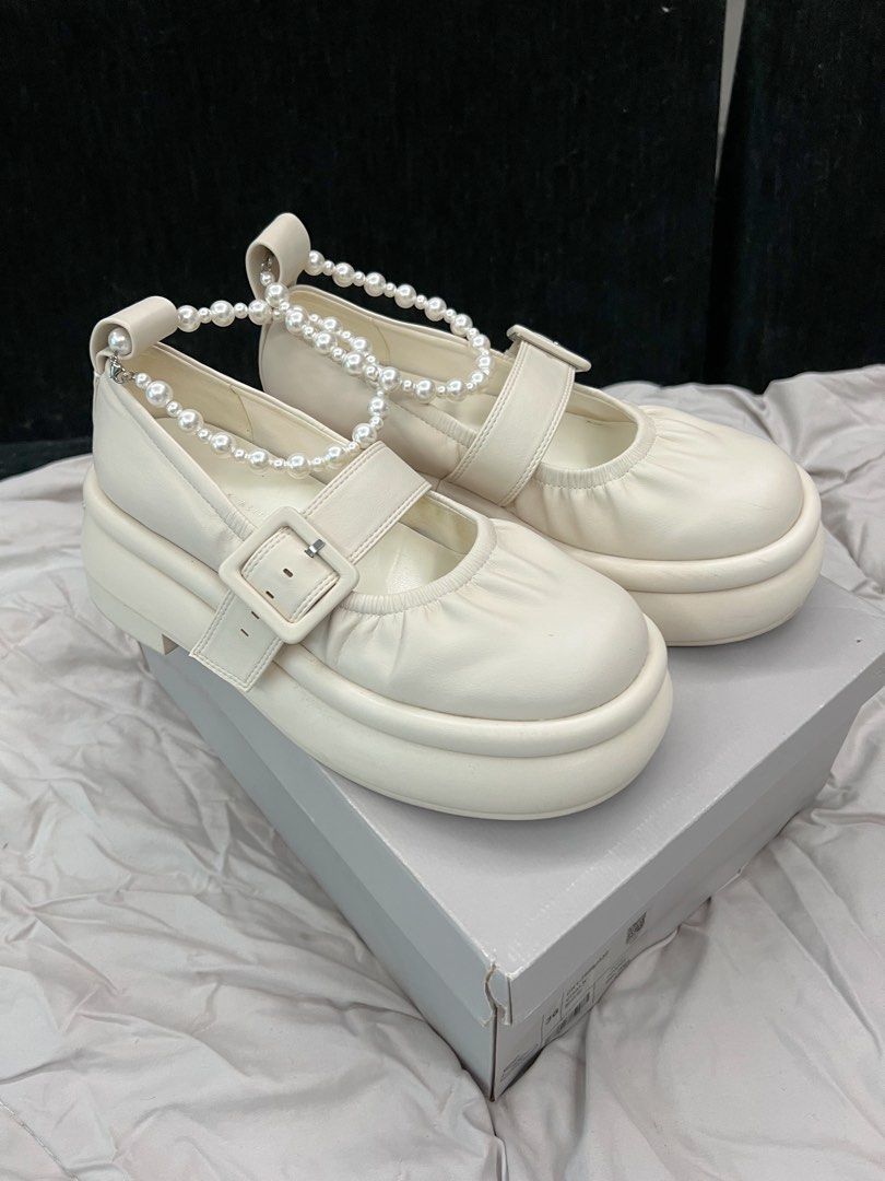 charles and keith nola beaded strap platform mary janes