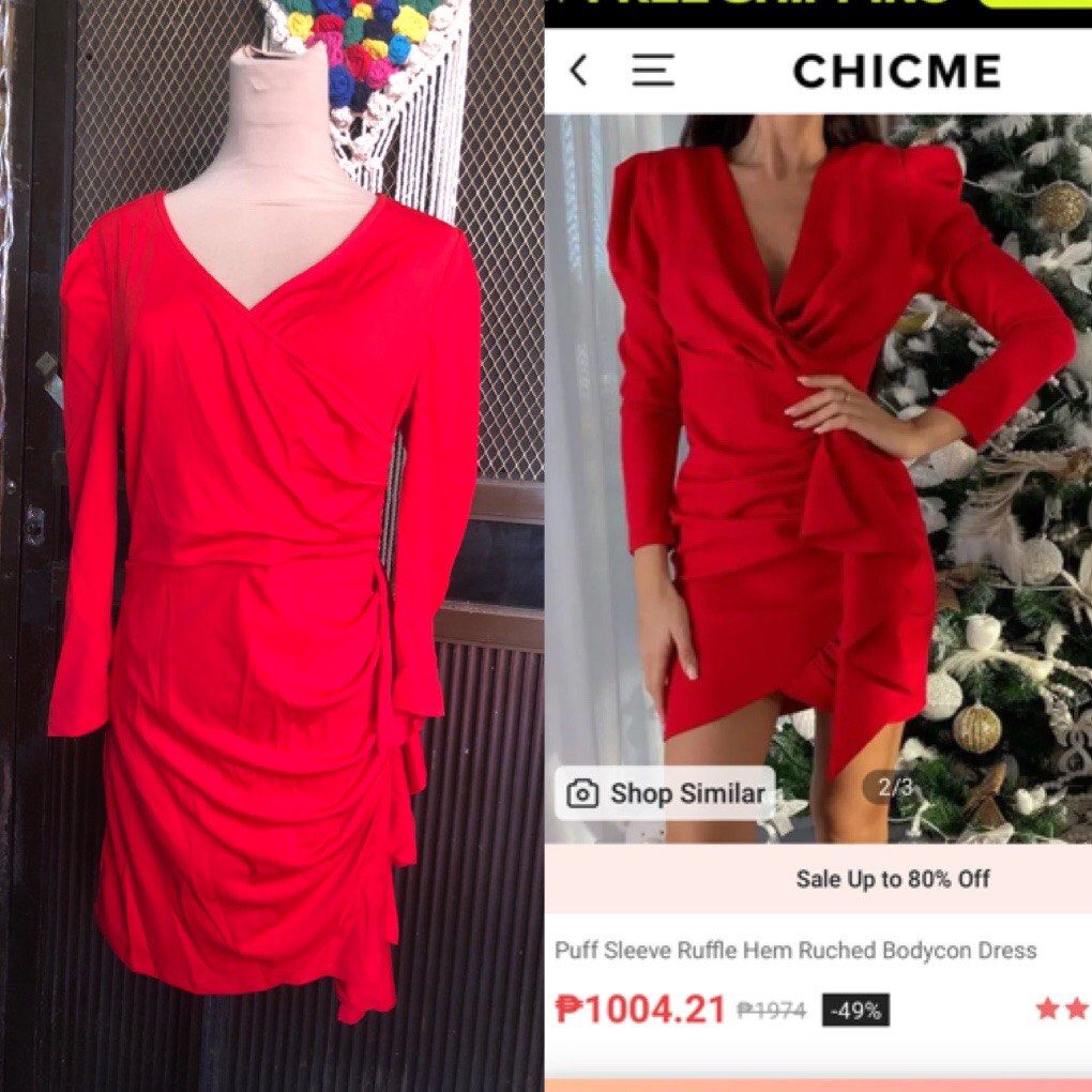 Chic me floral one sided dress, Women's Fashion, Dresses & Sets, Dresses on  Carousell