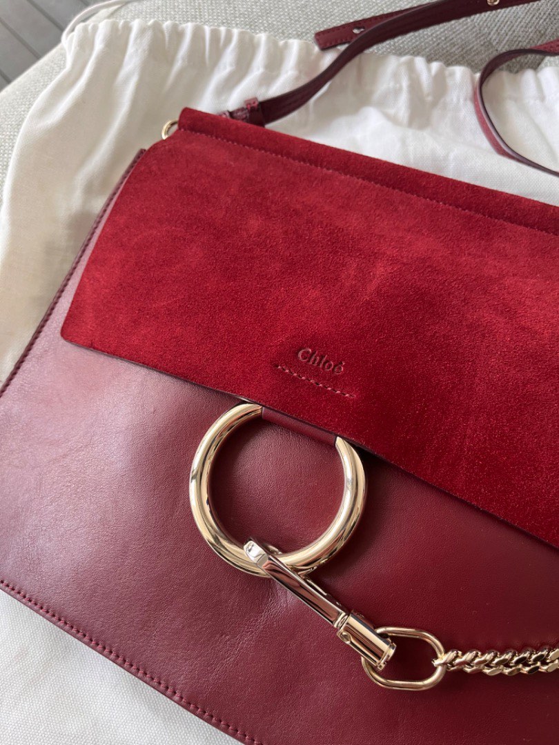 Chloe faye bag burgundy outlet