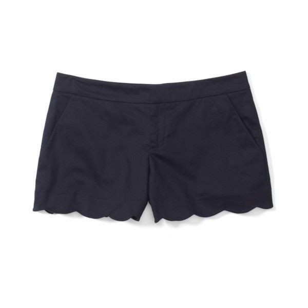 Navy hotsell scalloped shorts