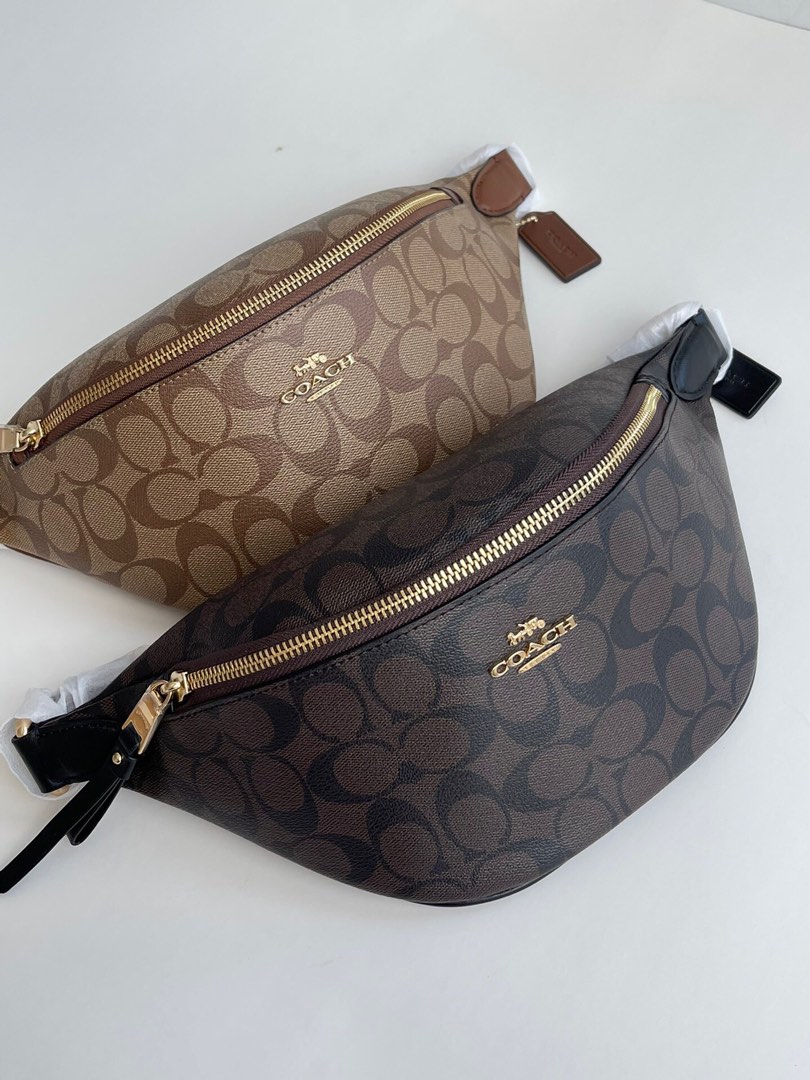 Coach f48740 lady s print belt bag chest bag Men s Fashion Bags