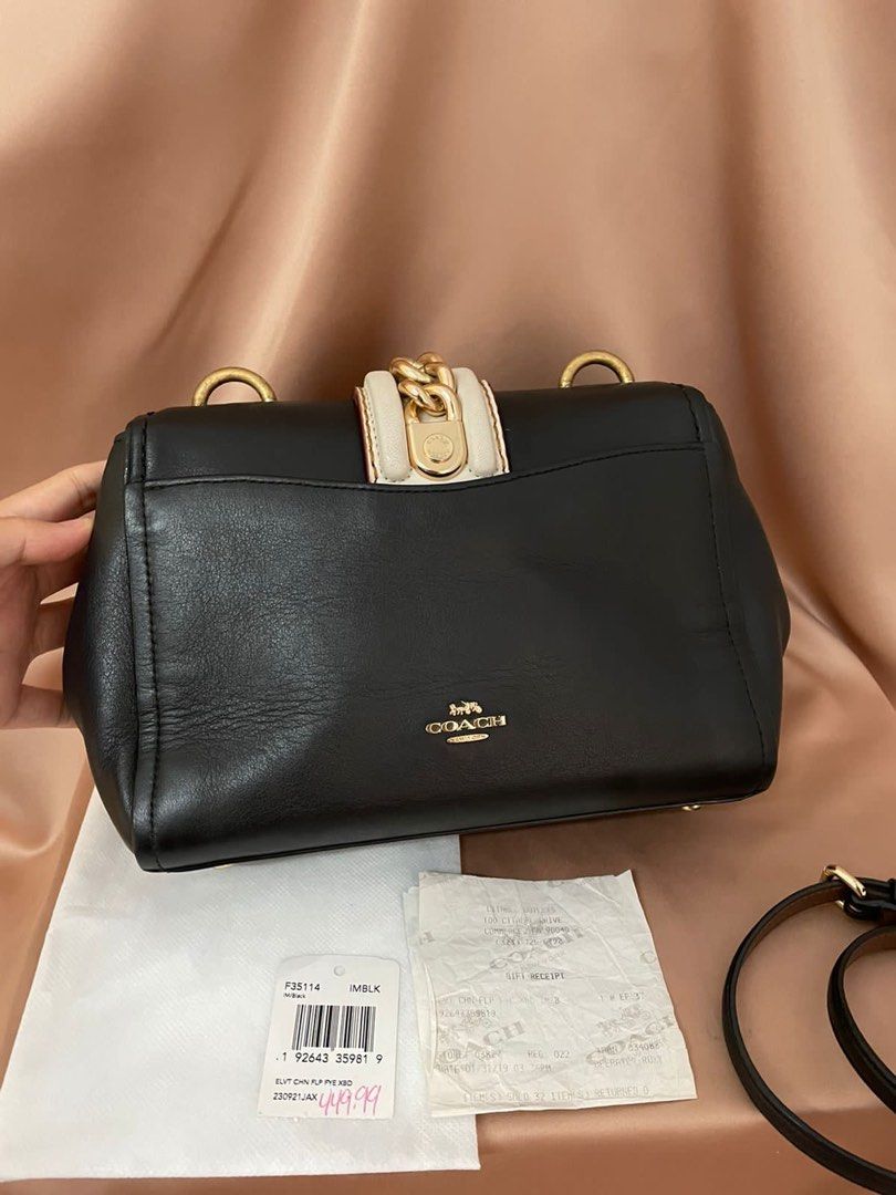 Coach Faye Crossbody Black Light Gold