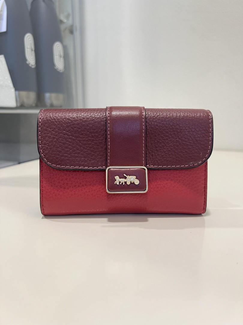 Coach Medium Grace Wallet In Colorblock Red Apple Multi, Luxury, Bags